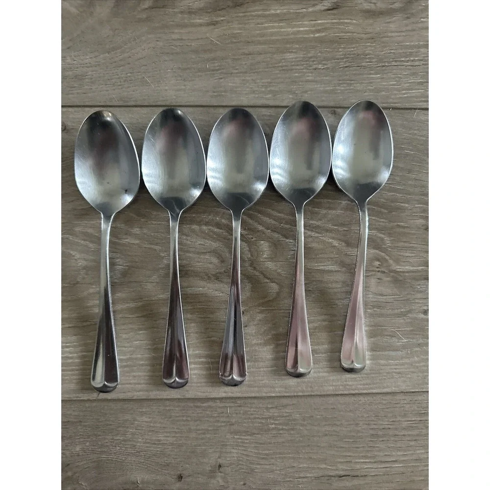 5 PCs Supreme by Towle Ashley Stainless Steel Flatware‎ Oval Place Spoons  Korea